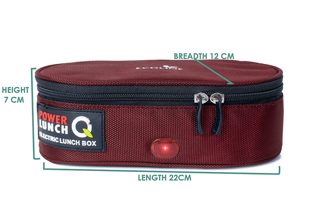 Maroon Ecoline Power Lunch Q2 Electric Lunch Box